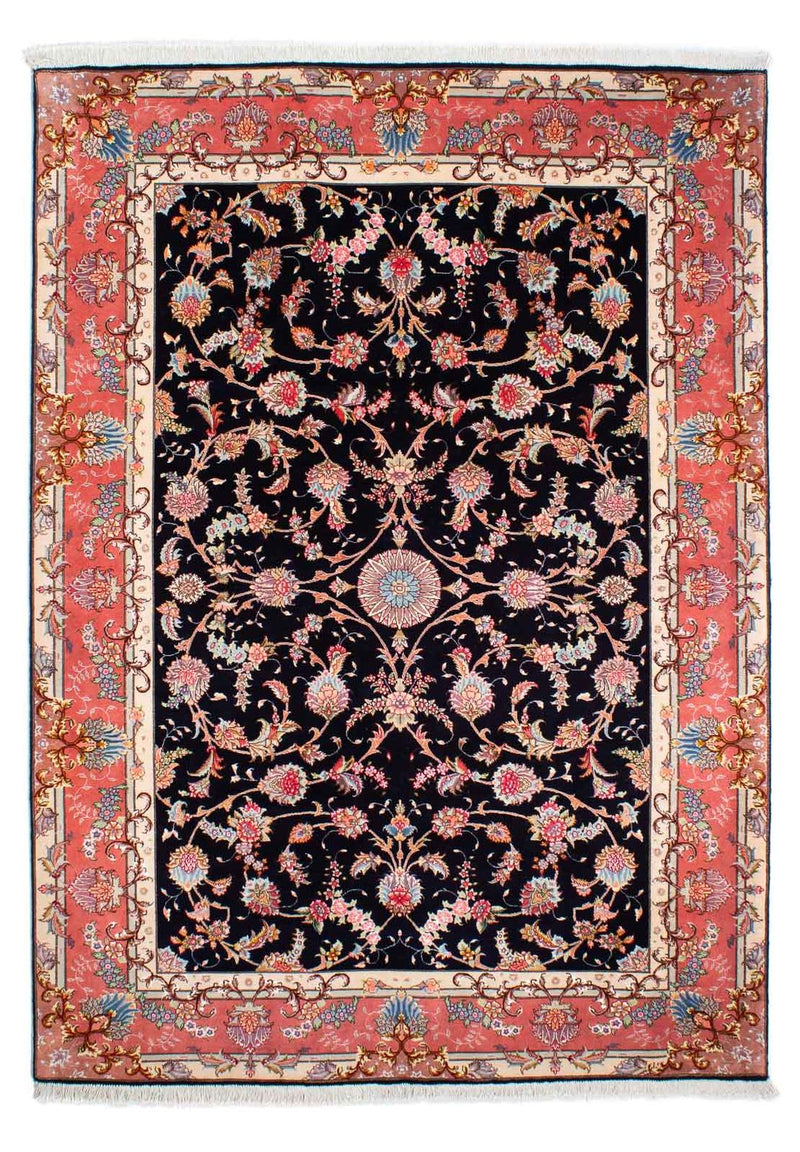 Tapis persan - Tabriz - Royal - 238 x 172 cm - bleu foncé