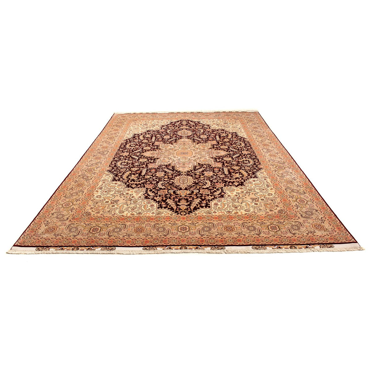 Tapis persan - Tabriz - Royal - 356 x 250 cm - marron clair