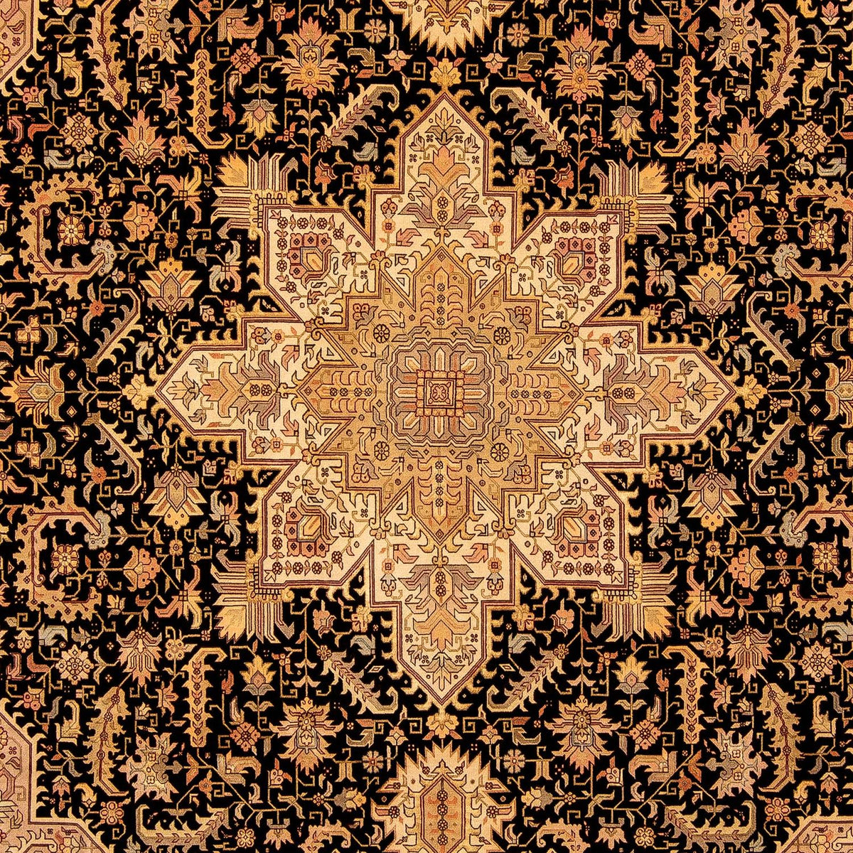 Tapis persan - Tabriz - Royal - 360 x 254 cm - marron clair