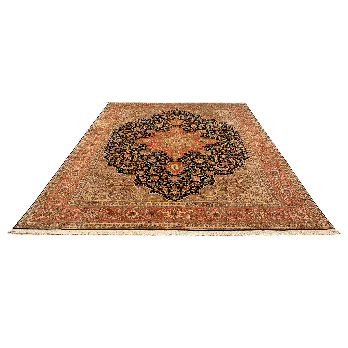 Tapis persan - Tabriz - Royal - 348 x 248 cm - marron clair
