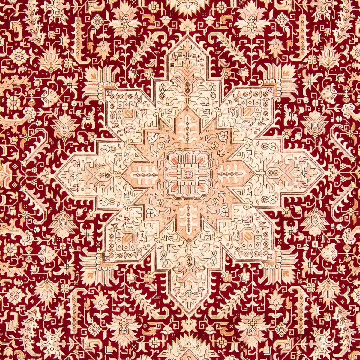 Tapis persan - Tabriz - Royal - 400 x 298 cm - rouge foncé