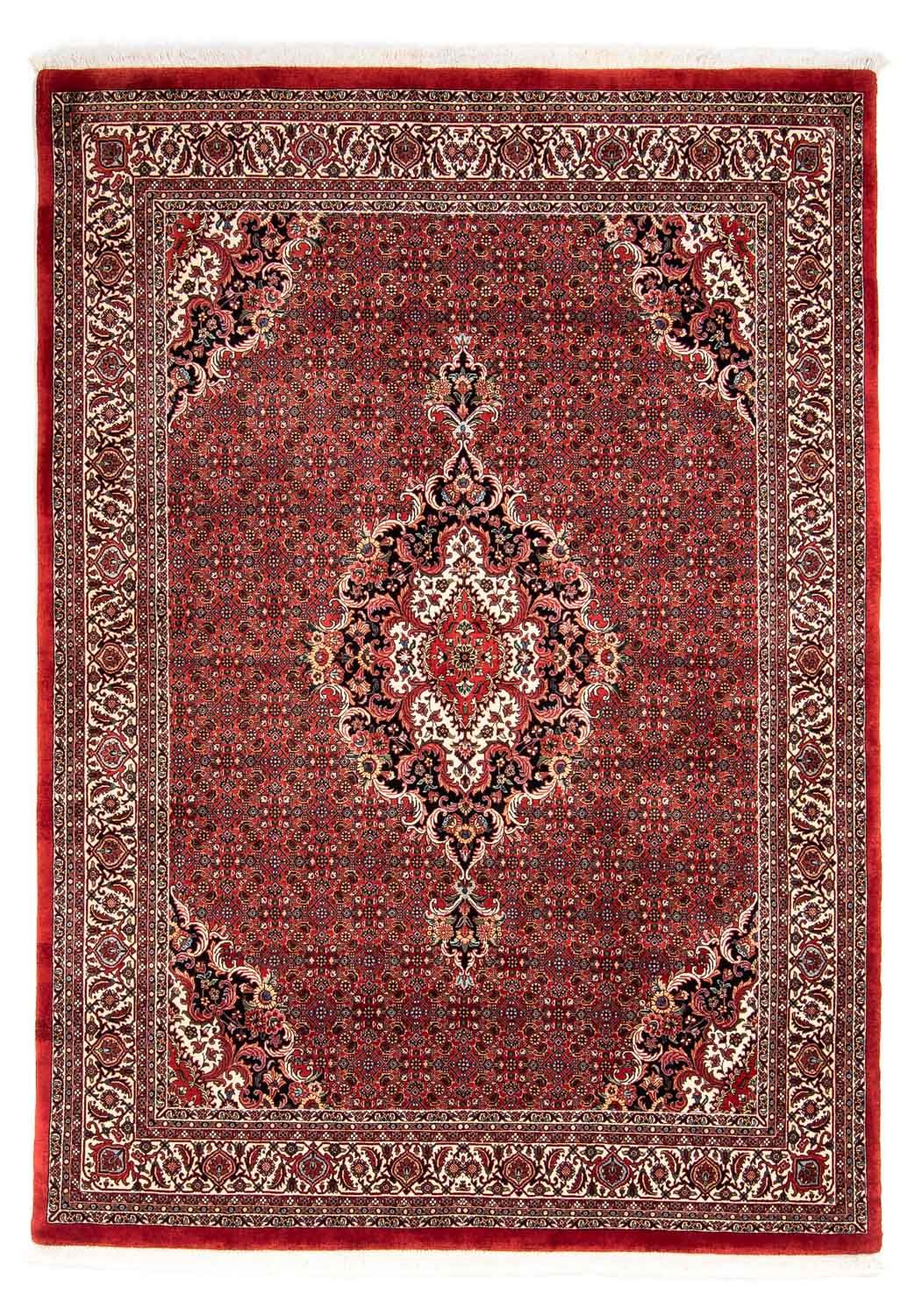 Tapis persan - Bidjar - 233 x 168 cm - rouge foncé
