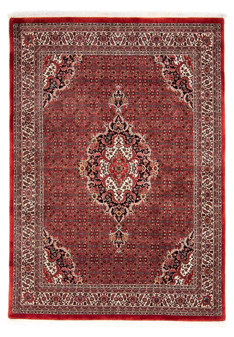 Tapis persan - Bidjar - 233 x 168 cm - rouge foncé