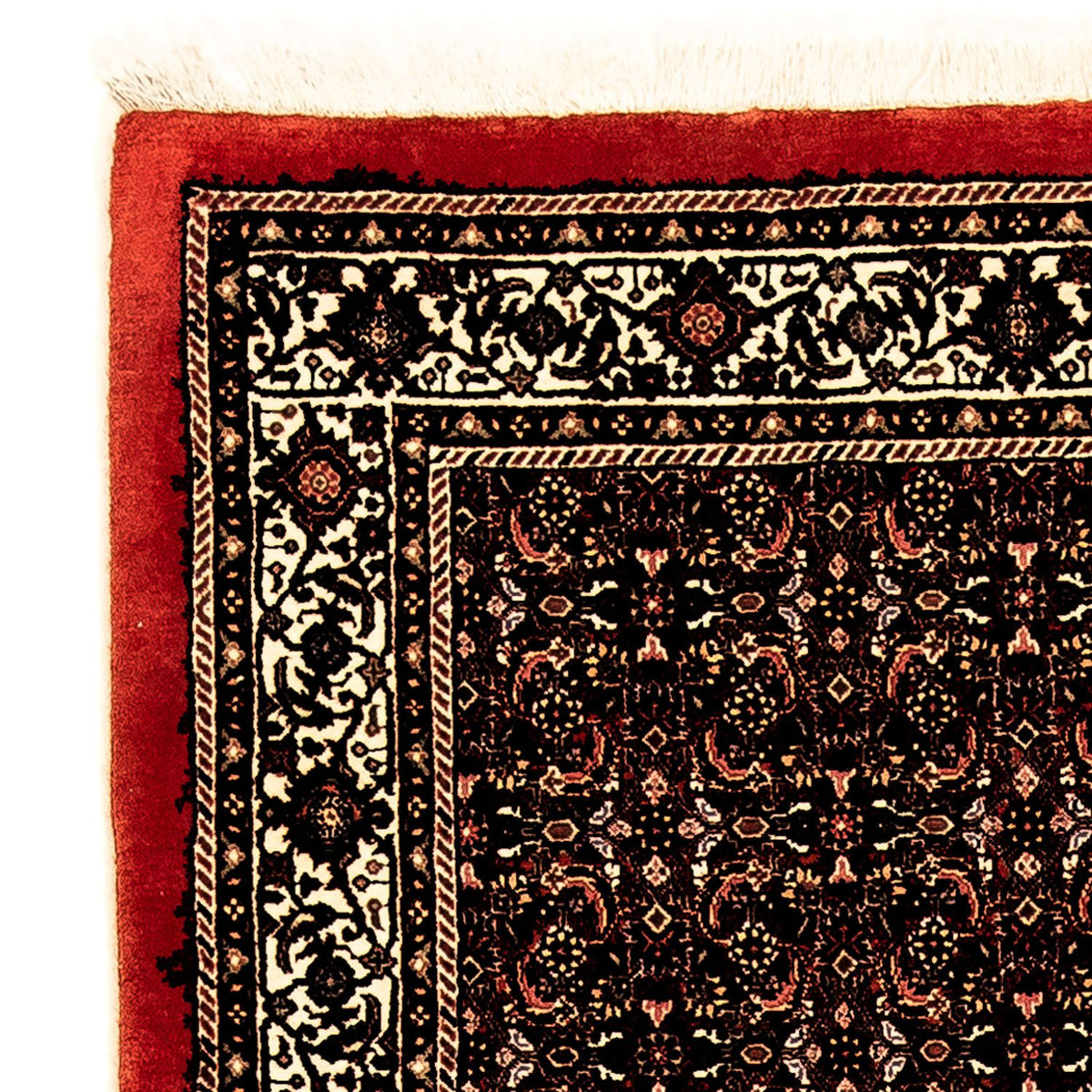 Tapis de couloir Tapis persan - Bidjar - 293 x 100 cm - rouge foncé