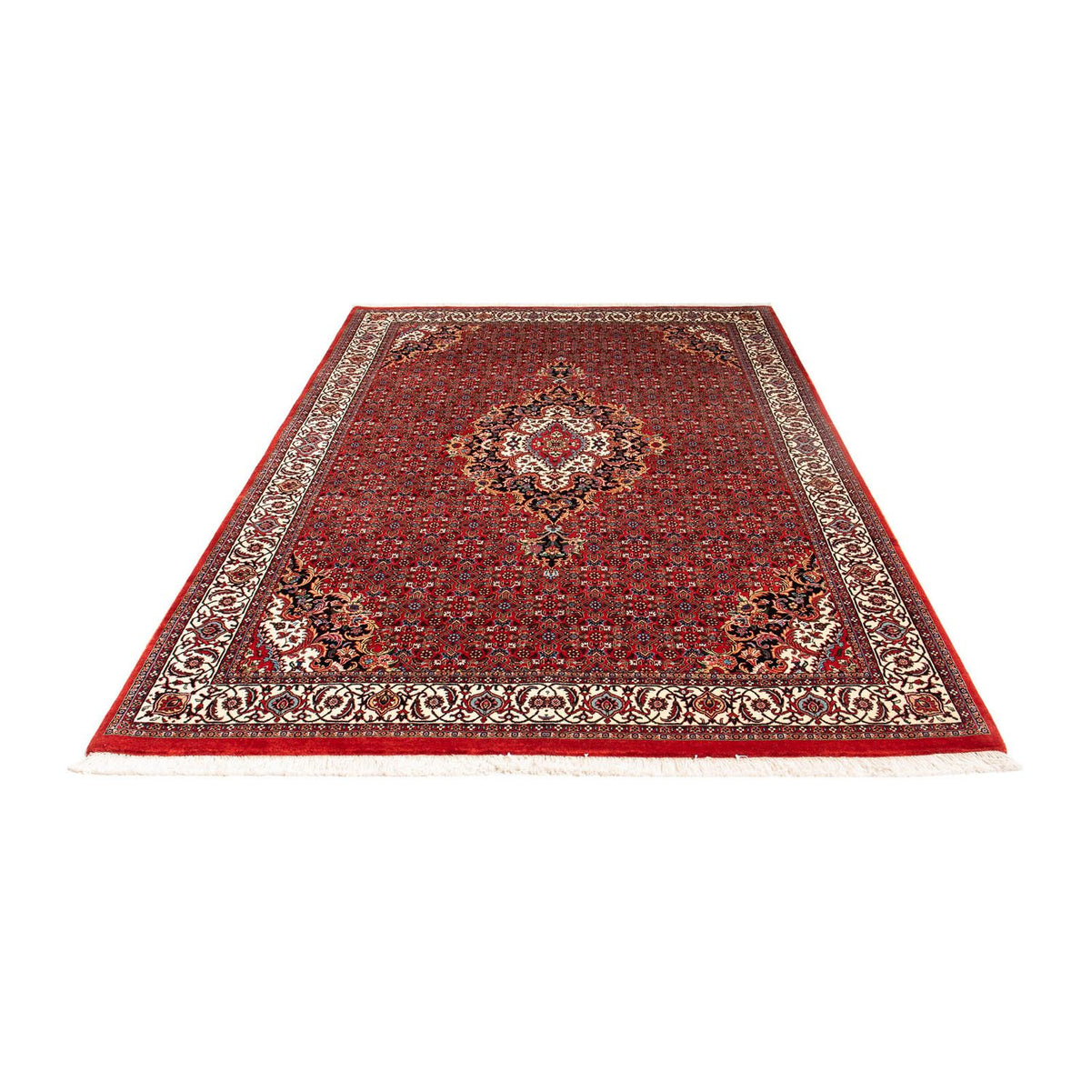 Tapis persan - Bidjar - 242 x 168 cm - rouge foncé