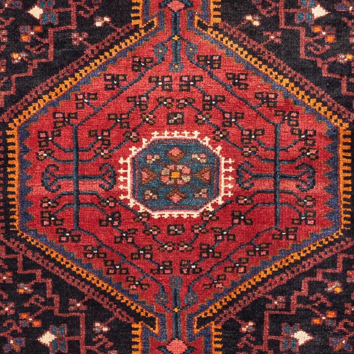 Tapis persan - Nomadic - 127 x 90 cm - rouge foncé