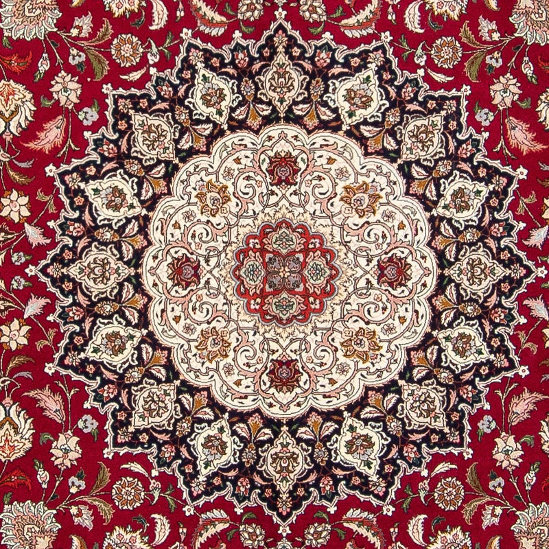 Tapis persan - Tabriz - Royal carré  - 306 x 302 cm - rouge foncé