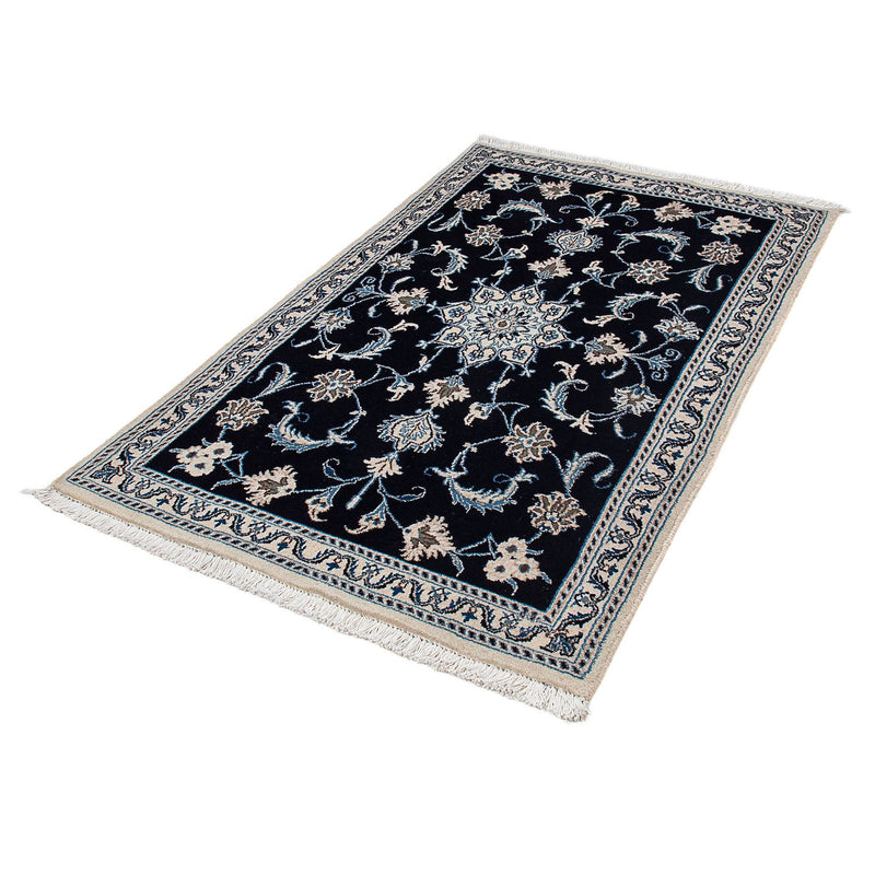Tapis persan - Nain - 156 x 98 cm - bleu foncé