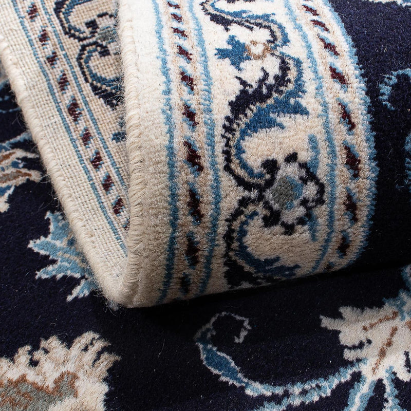 Tapis persan - Nain - 156 x 98 cm - bleu foncé