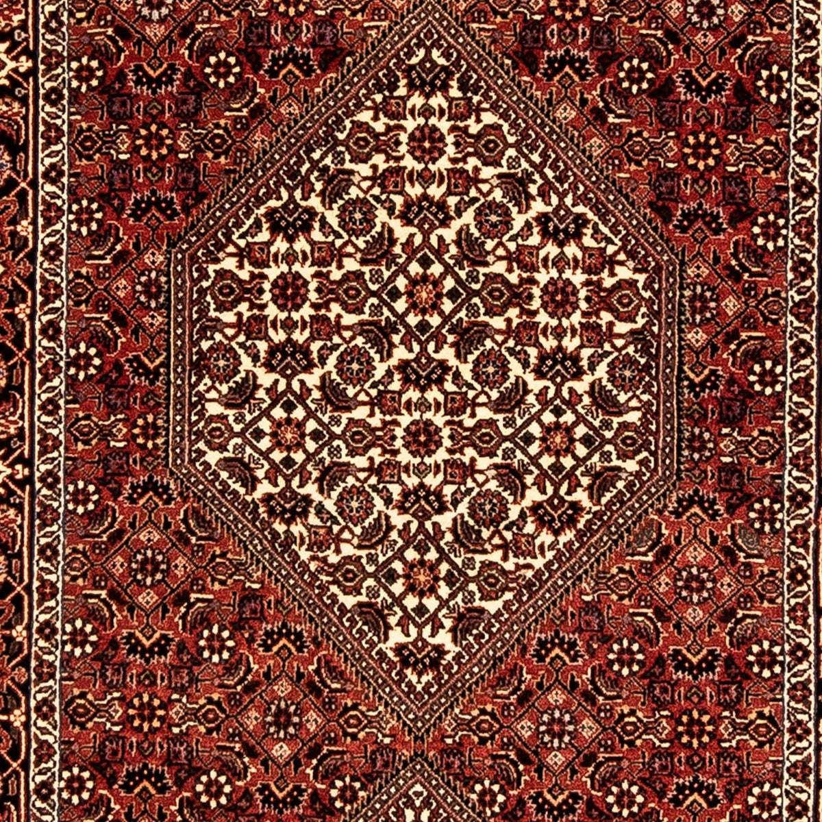 Tapis de couloir Tapis persan - Bidjar - 318 x 83 cm - rouge foncé