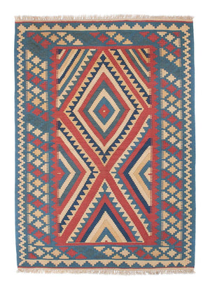 Tapis Kelim - Oriental - 155 x 117 cm - bleu