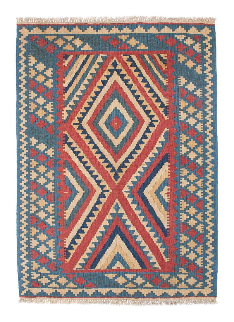 Tapis Kelim - Oriental - 155 x 117 cm - bleu