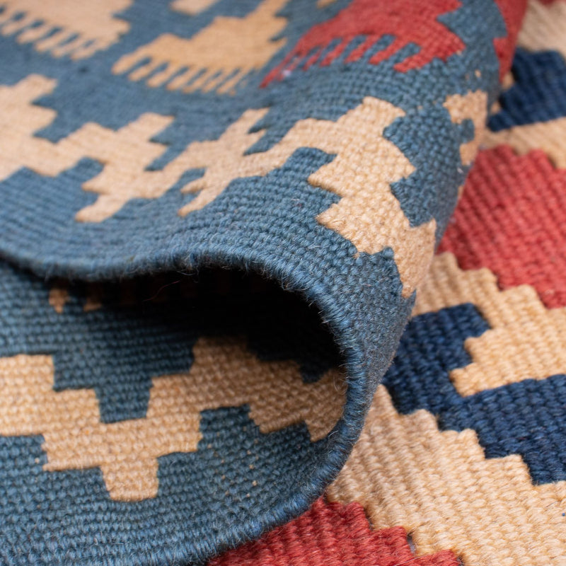 Tapis Kelim - Oriental - 155 x 117 cm - bleu