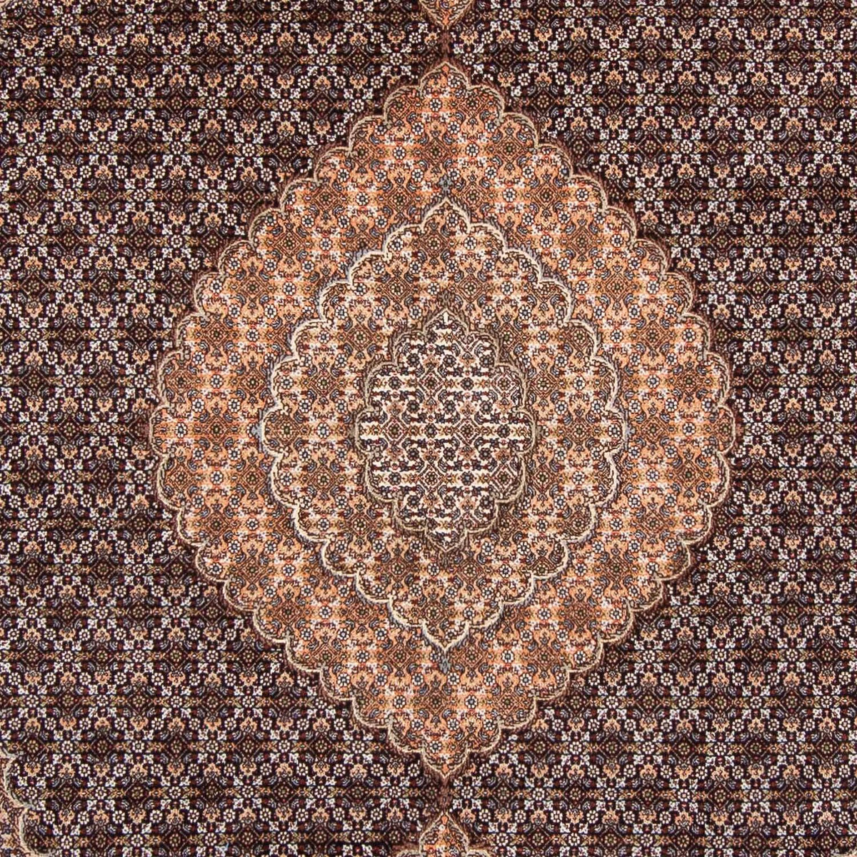 Tapis persan - Tabriz - 293 x 202 cm - bleu foncé