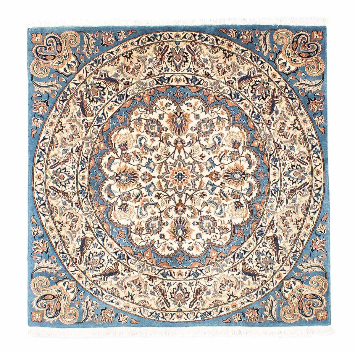 Tapis persan - Classique carré - 153 x 148 cm - bleu foncé