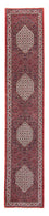 Tapis de couloir Tapis persan - Bidjar - 415 x 82 cm - rouge foncé