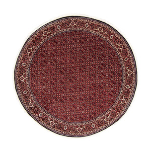 Tapis persan - Bidjar ronde  - 200 x 200 cm - rouge foncé