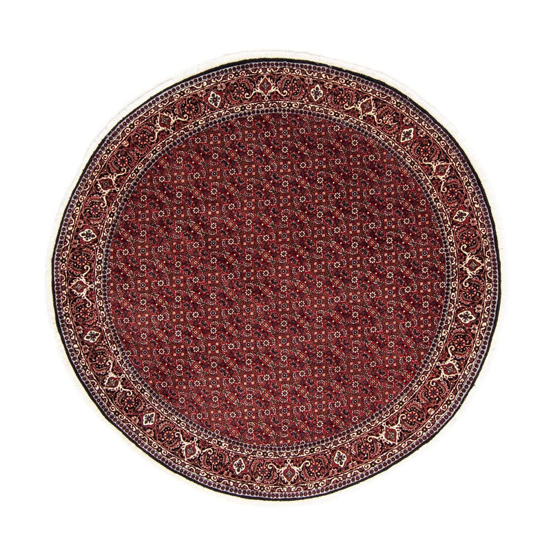Tapis persan - Bidjar ronde  - 200 x 200 cm - rouge foncé