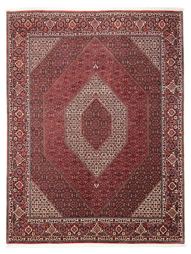 Tapis persan - Bidjar - 297 x 250 cm - rouge foncé
