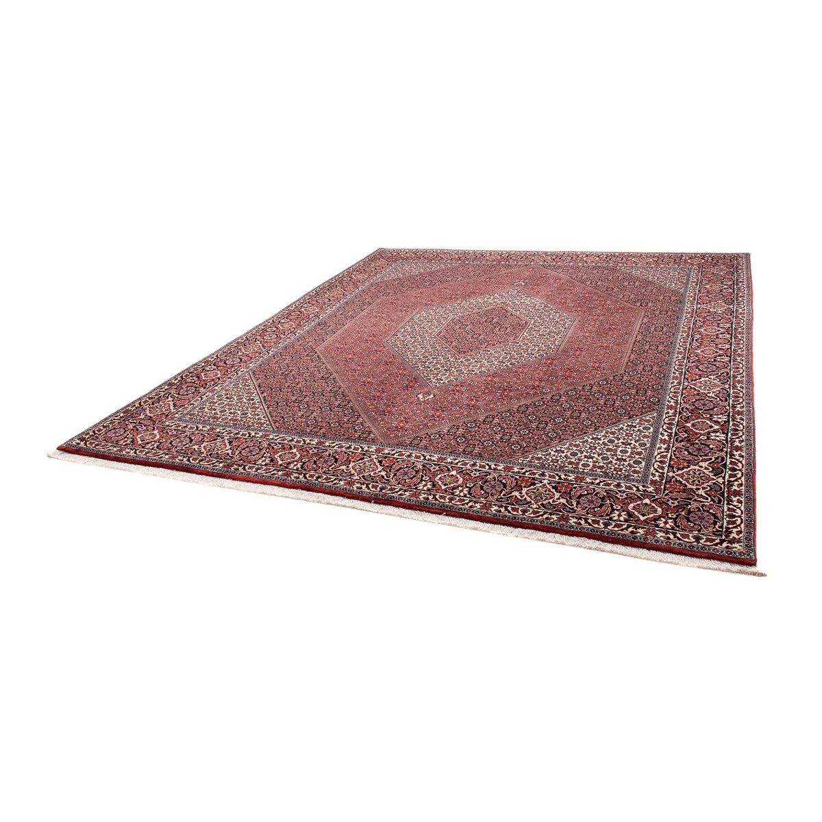 Tapis persan - Bidjar - 297 x 250 cm - rouge foncé