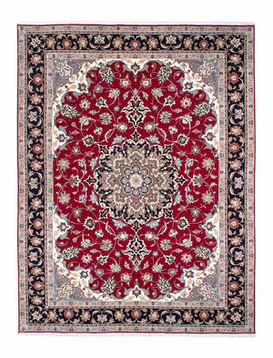Tapis persan - Tabriz - Royal - 198 x 154 cm - rouge foncé