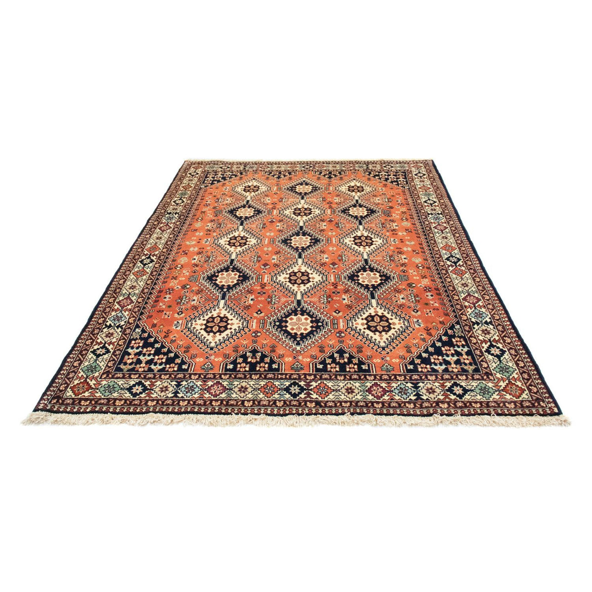 Tapis persan - Nomadic - 226 x 155 cm - saumon