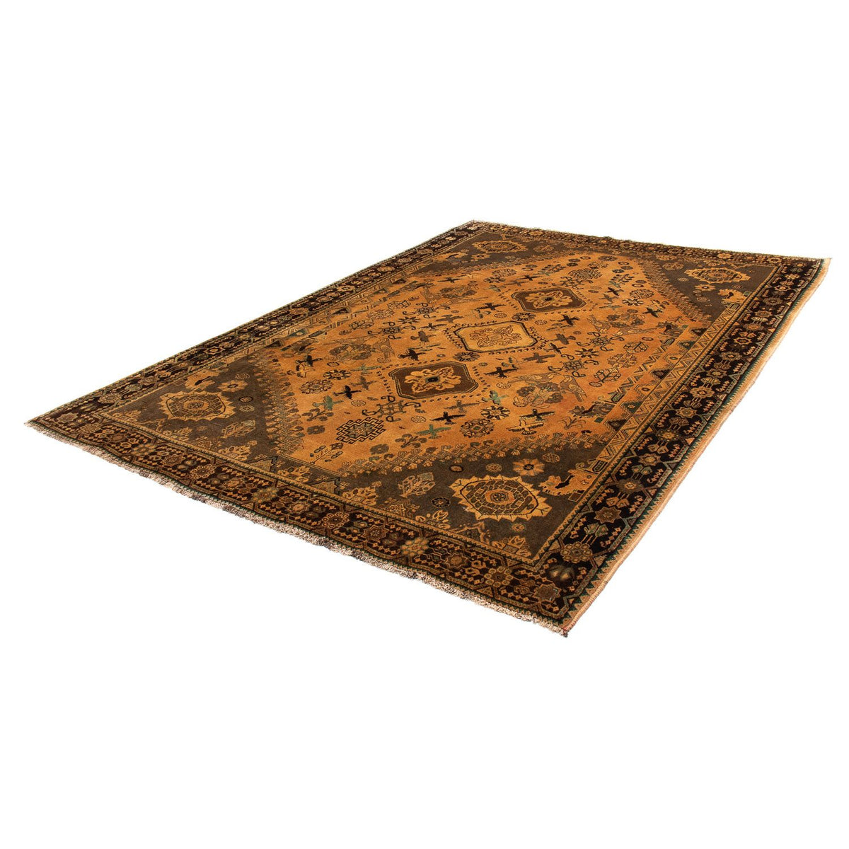 Tapis persan - Nomadic - 300 x 207 cm - marron