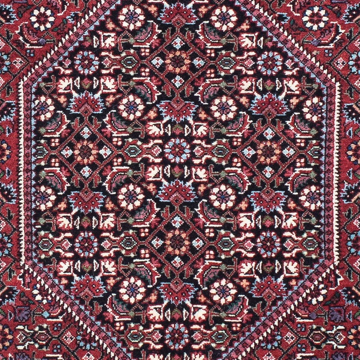 Tapis de couloir Tapis persan - Bidjar - 198 x 73 cm - rouge foncé
