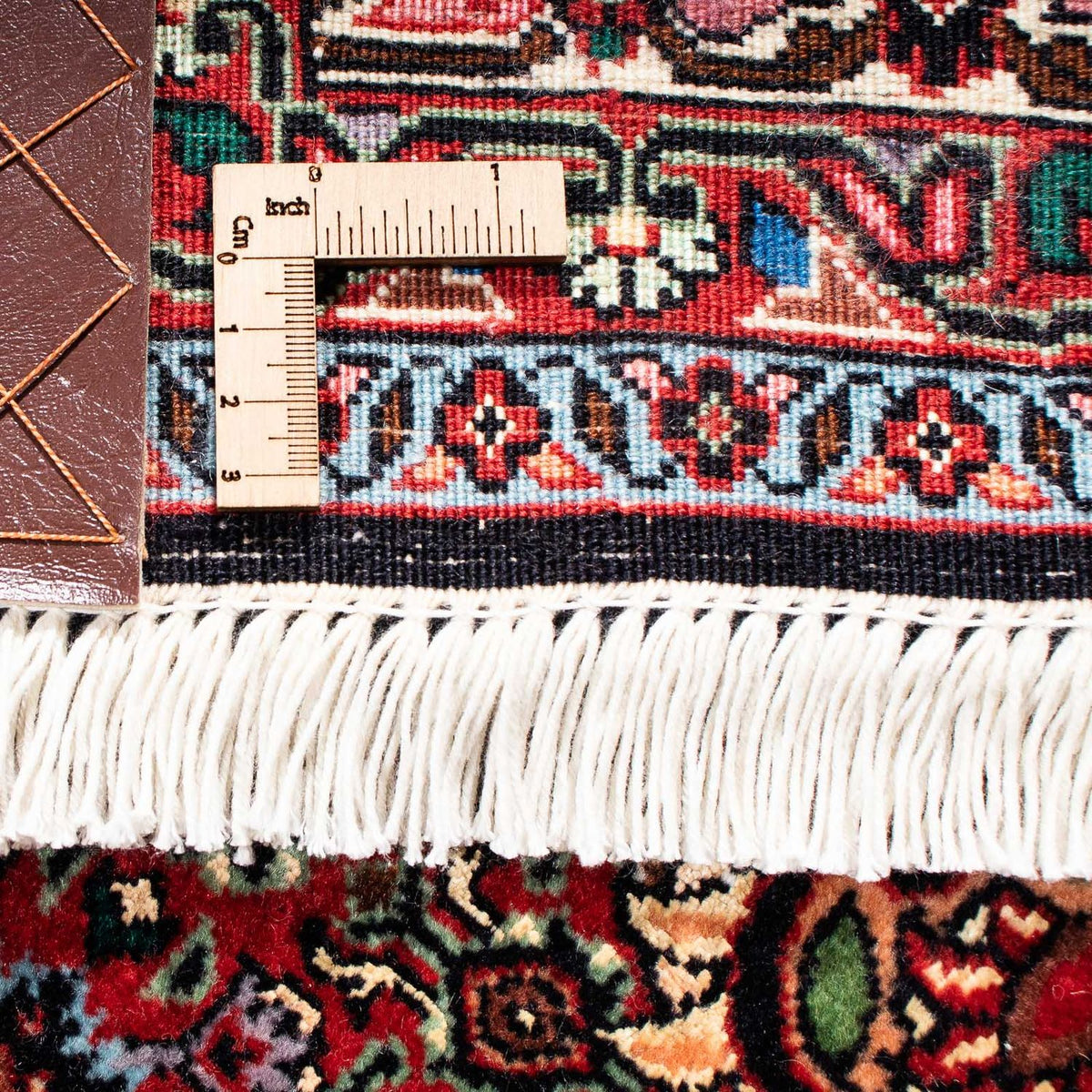 Tapis persan - Bidjar - 232 x 168 cm - rouge foncé