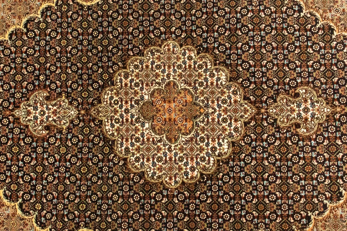 Tapis persan - Tabriz - Royal - 150 x 105 cm - bleu foncé