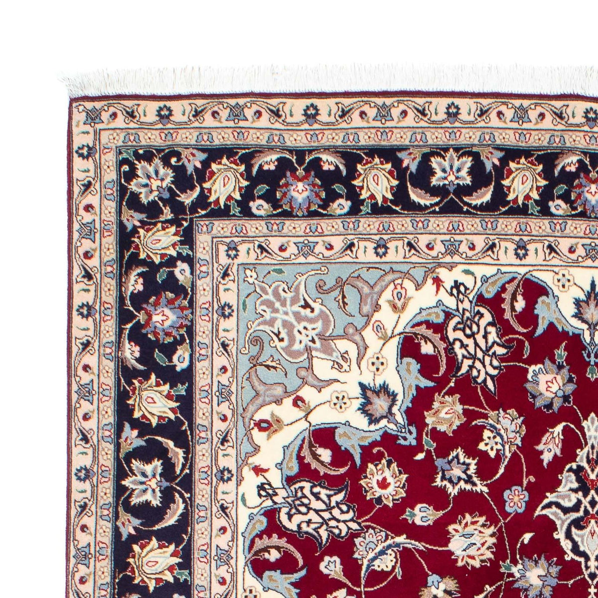 Tapis persan - Tabriz - Royal - 207 x 155 cm - rouge foncé