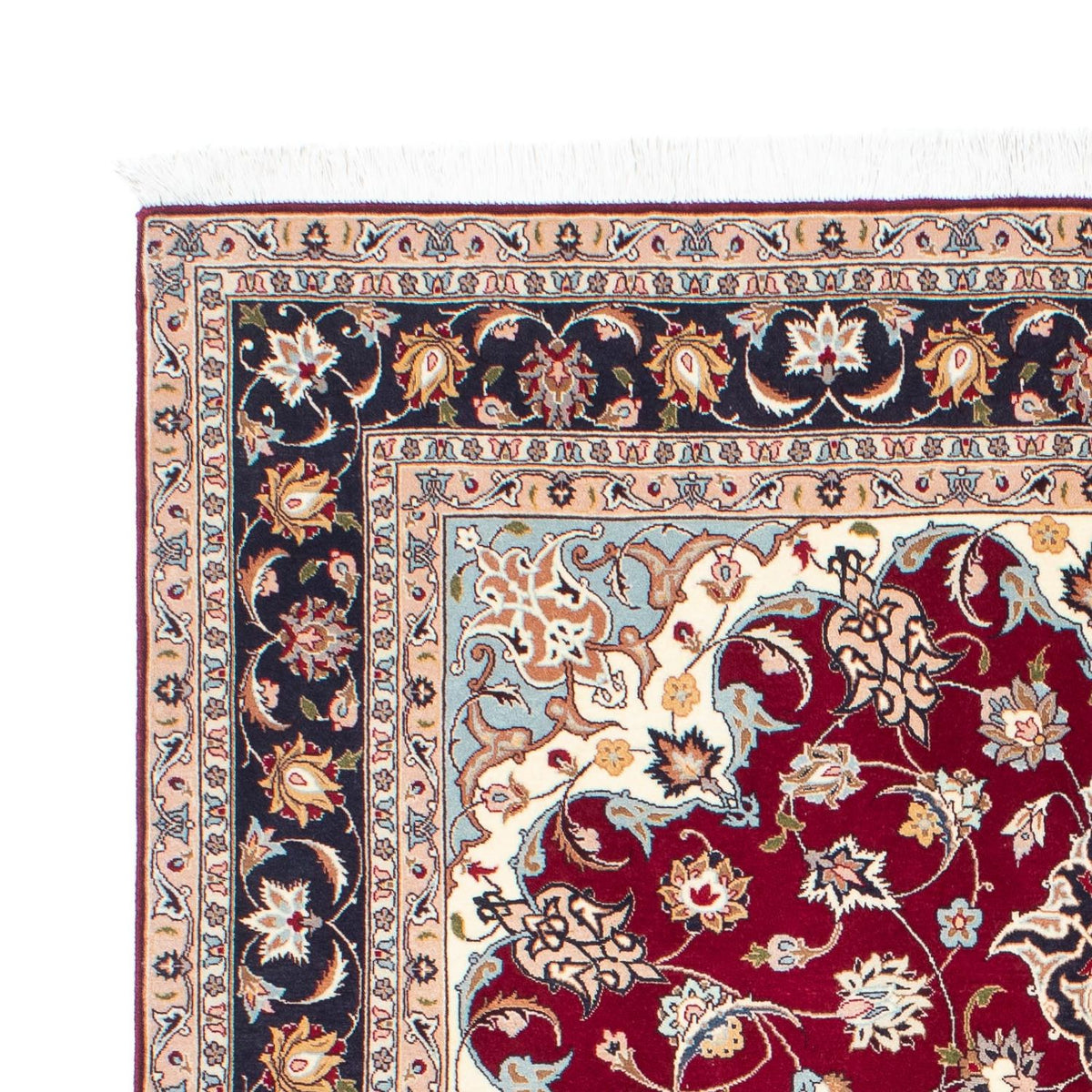 Tapis persan - Tabriz - Royal - 207 x 153 cm - rouge foncé