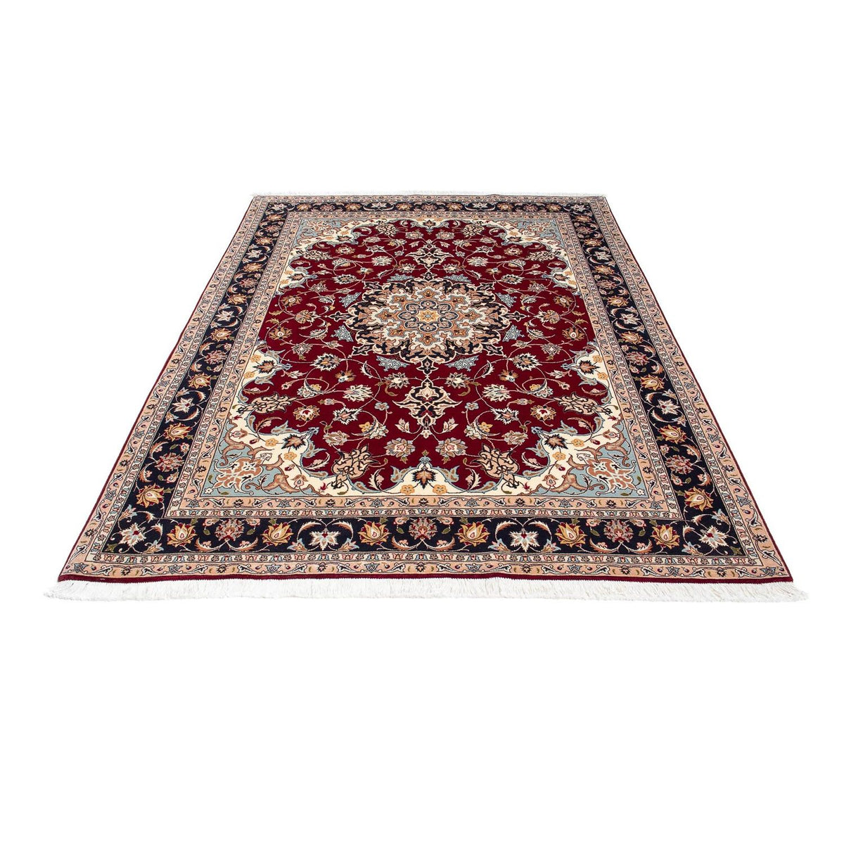Tapis persan - Tabriz - Royal - 207 x 153 cm - rouge foncé