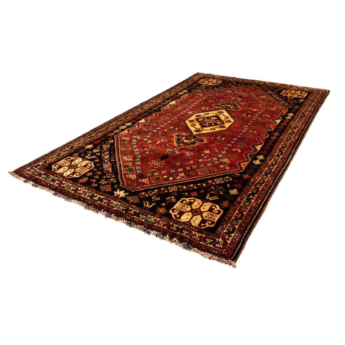 Tapis persan - Nomadic - 276 x 172 cm - rouge foncé