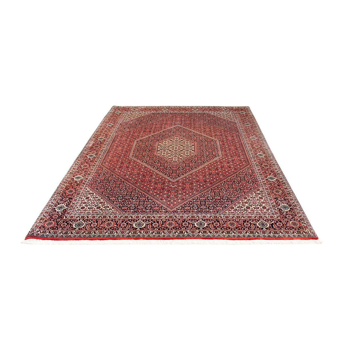 Tapis persan - Bidjar - 233 x 169 cm - rouge foncé