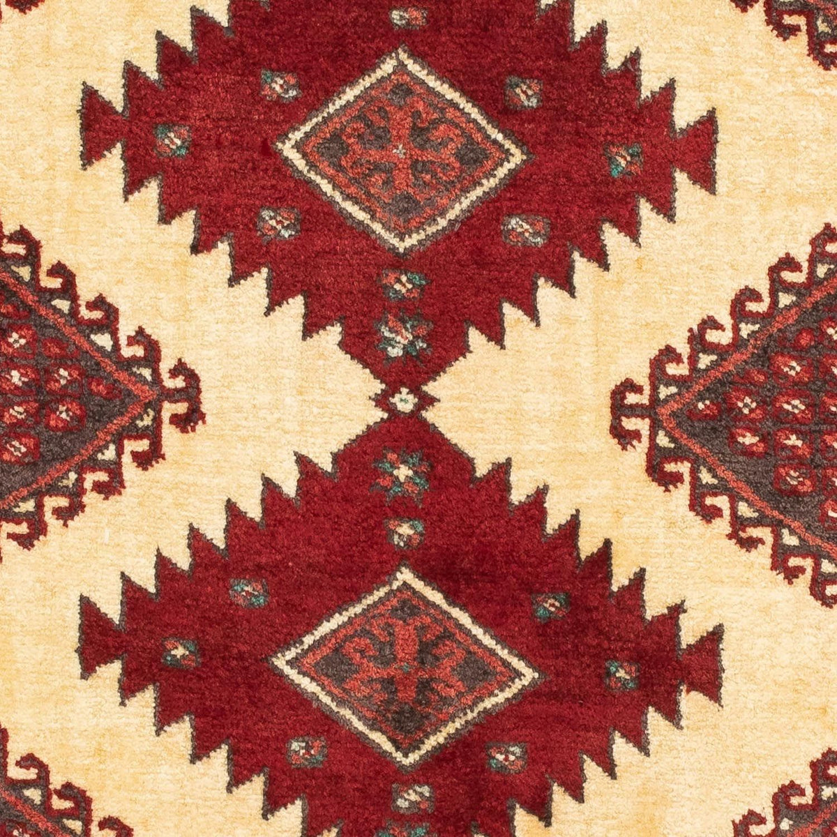Tapis Turkaman - 133 x 92 cm - rouge foncé