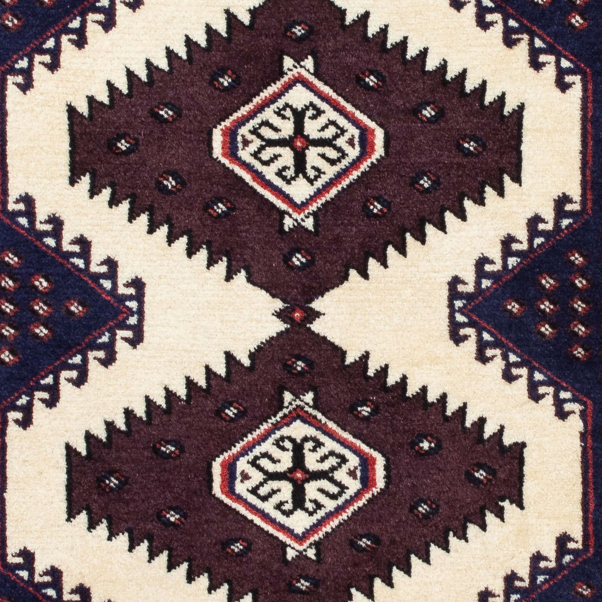 Tapis Turkaman - 139 x 87 cm - multicolore