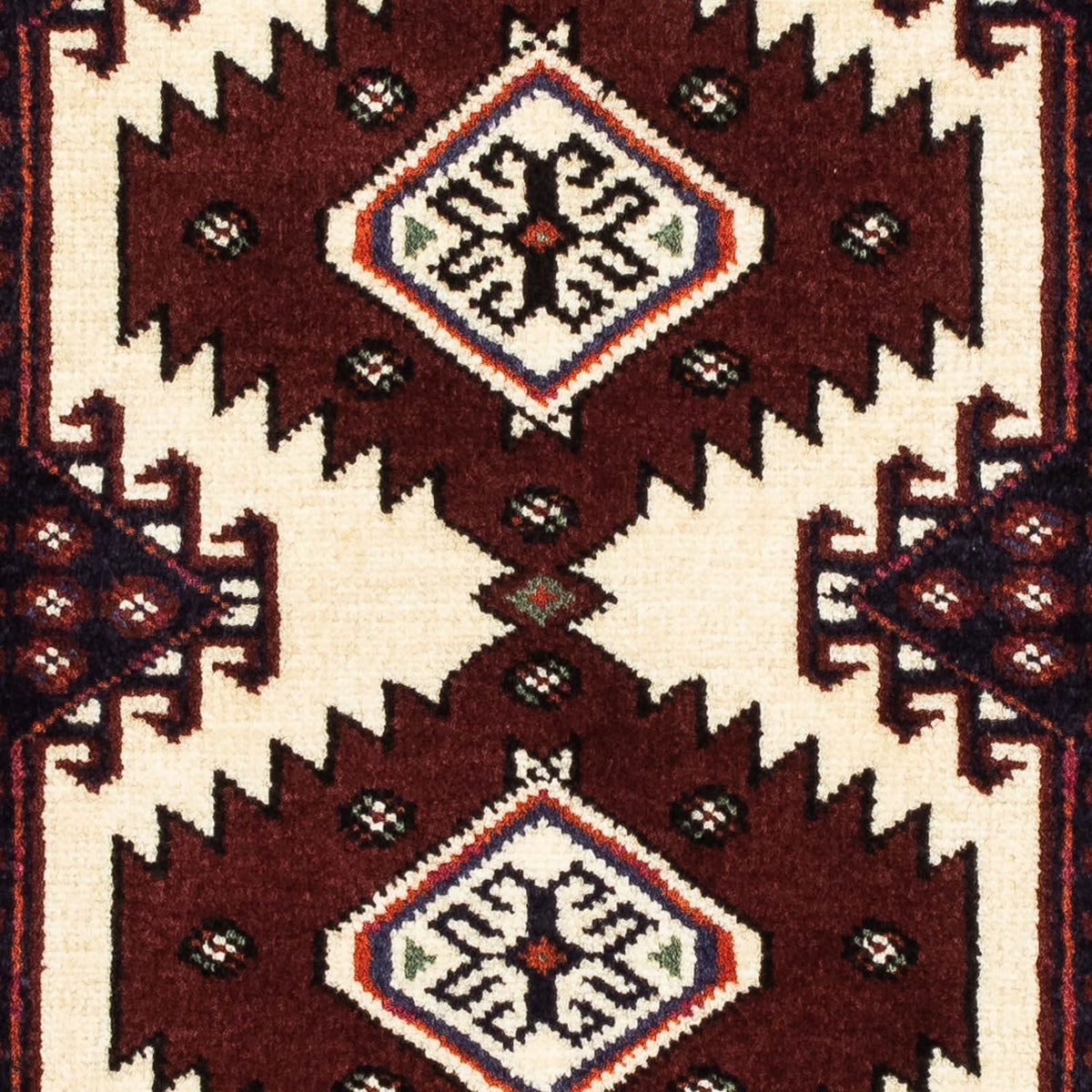 Tapis Turkaman - 135 x 90 cm - rouge foncé
