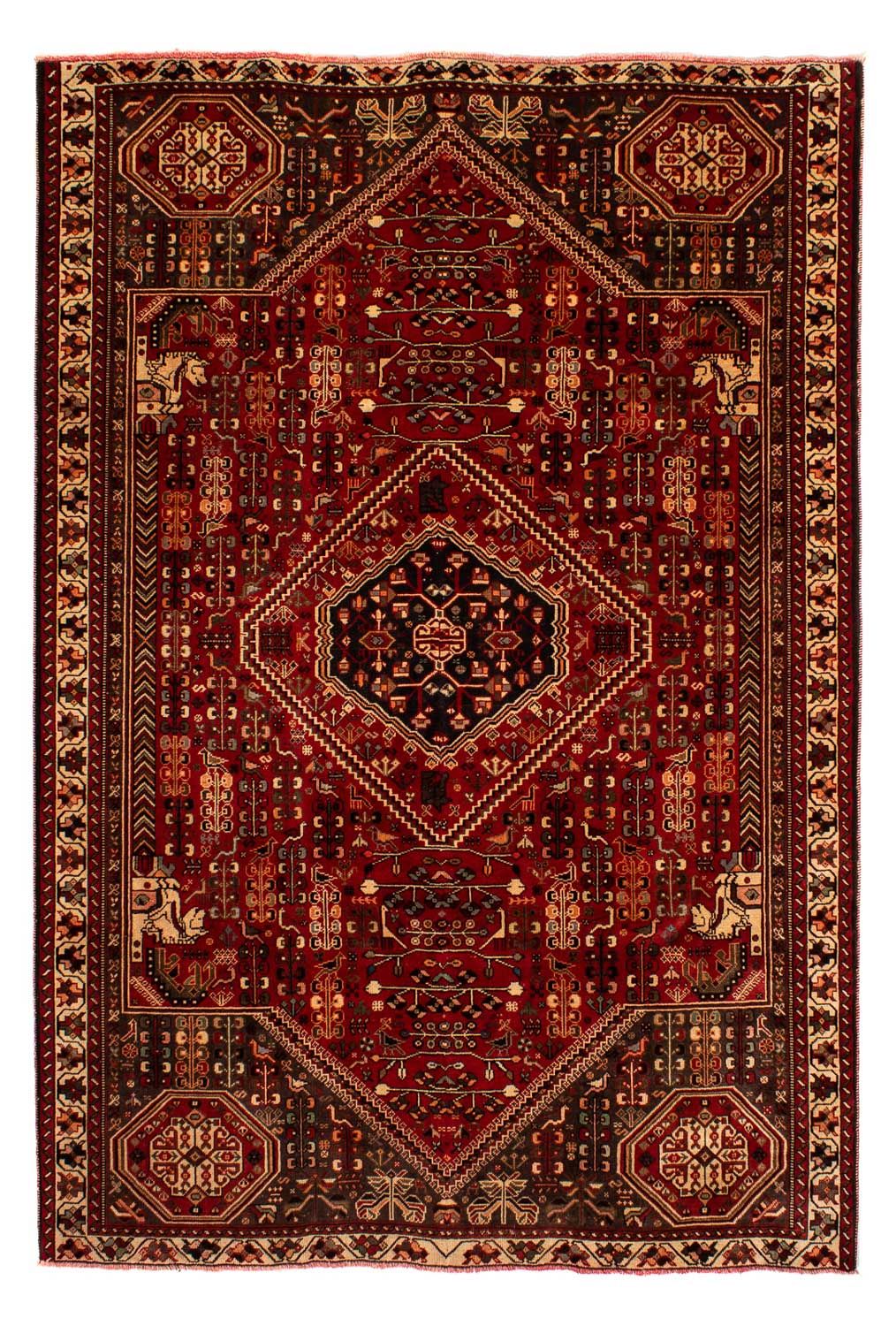 Tapis persan - Nomadic - 289 x 196 cm - rouge foncé