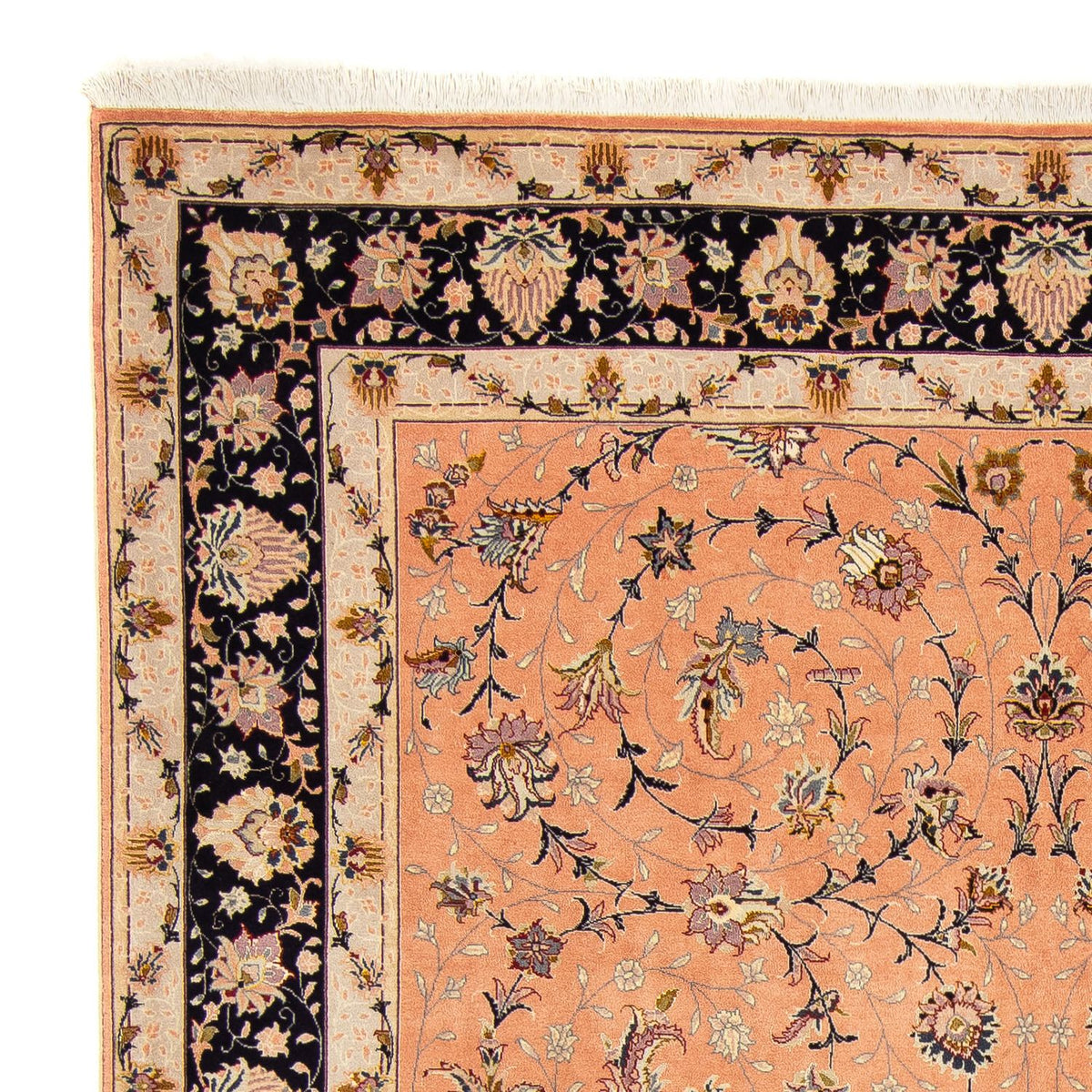 Tapis persan - Tabriz - Royal - 246 x 196 cm - marron clair
