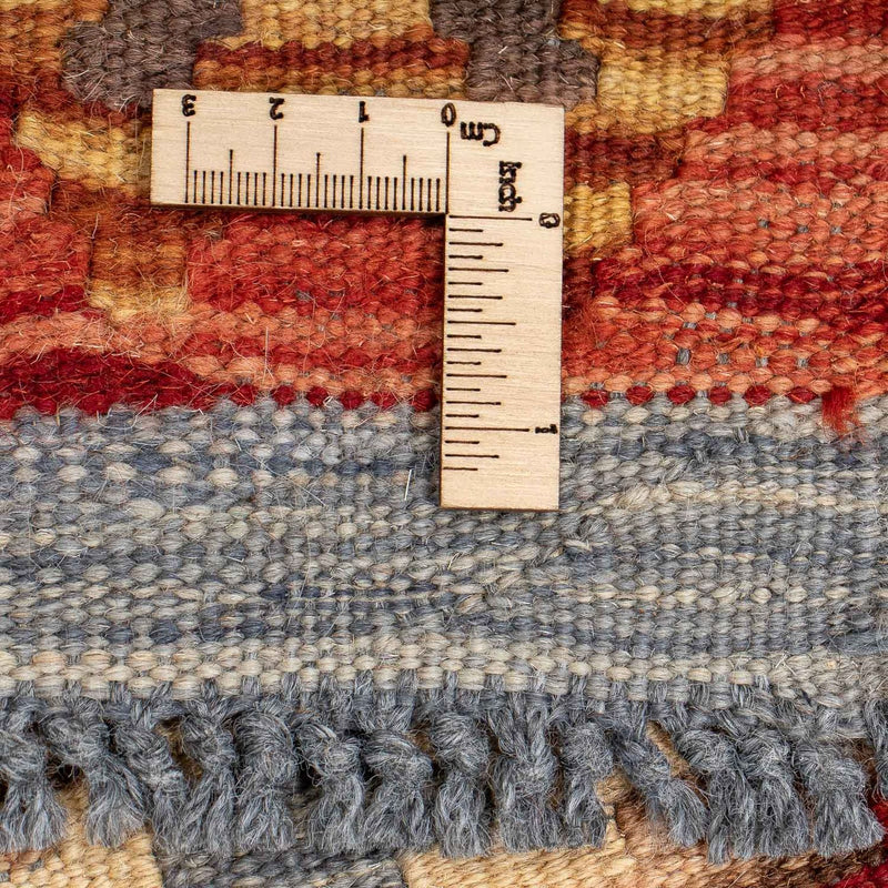 Tapis de couloir Tapis Kelim - Splash - 298 x 77 cm - rouge