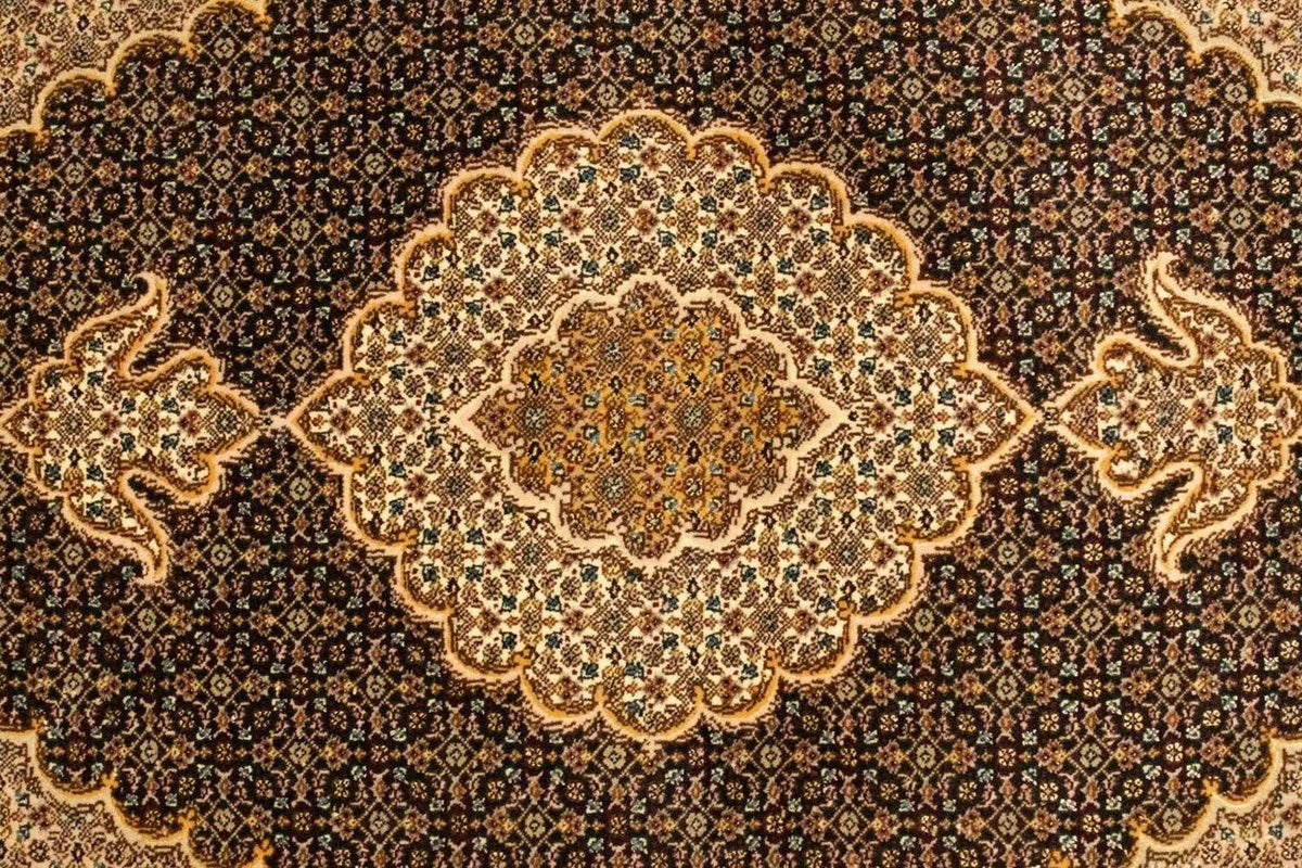 Tapis persan - Tabriz - Royal - 146 x 106 cm - bleu foncé
