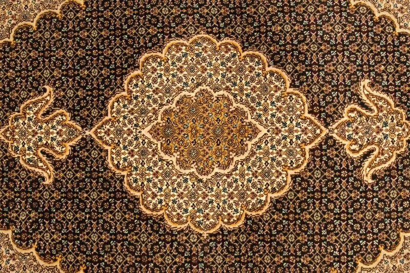 Tapis persan - Tabriz - Royal - 146 x 106 cm - bleu foncé