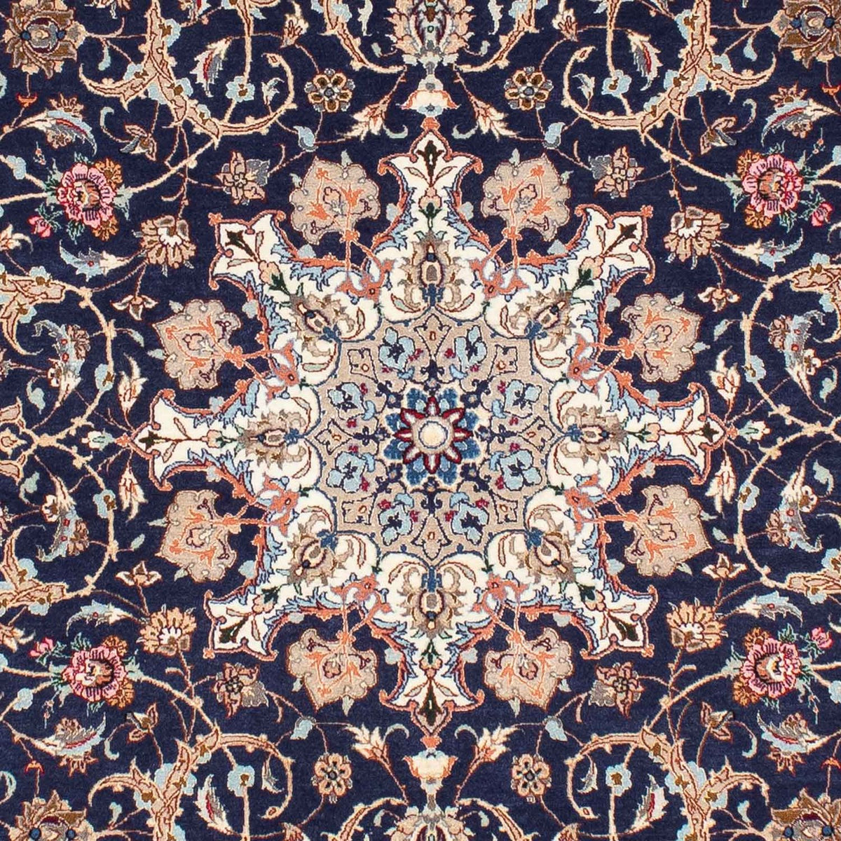Tapis persan - Isfahan - Premium - 243 x 156 cm - bleu foncé