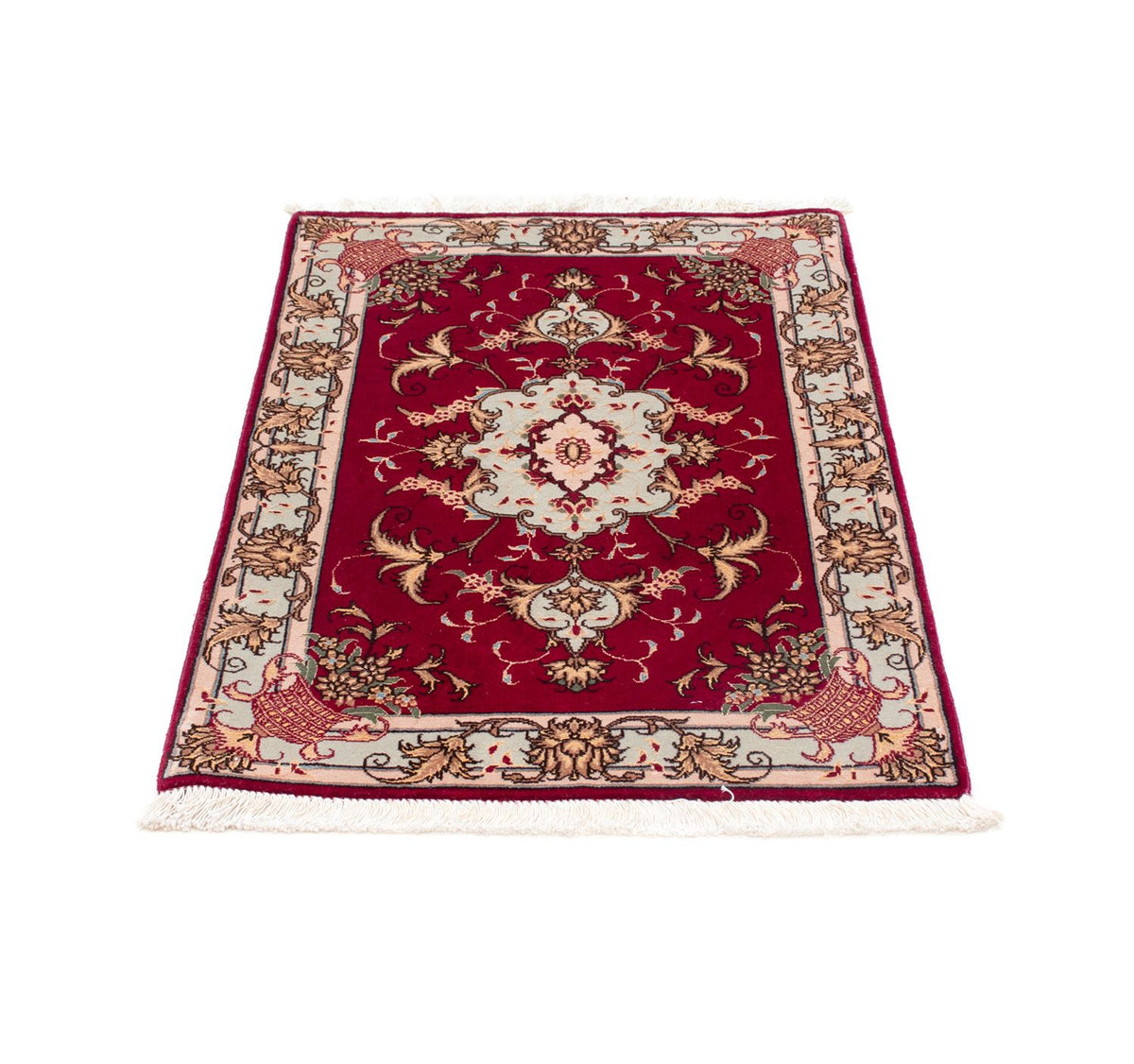 Tapis persan - Tabriz - Royal - 87 x 60 cm - rouge foncé