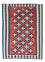 Tapis Kelim - Oriental - 150 x 106 cm - rouge foncé