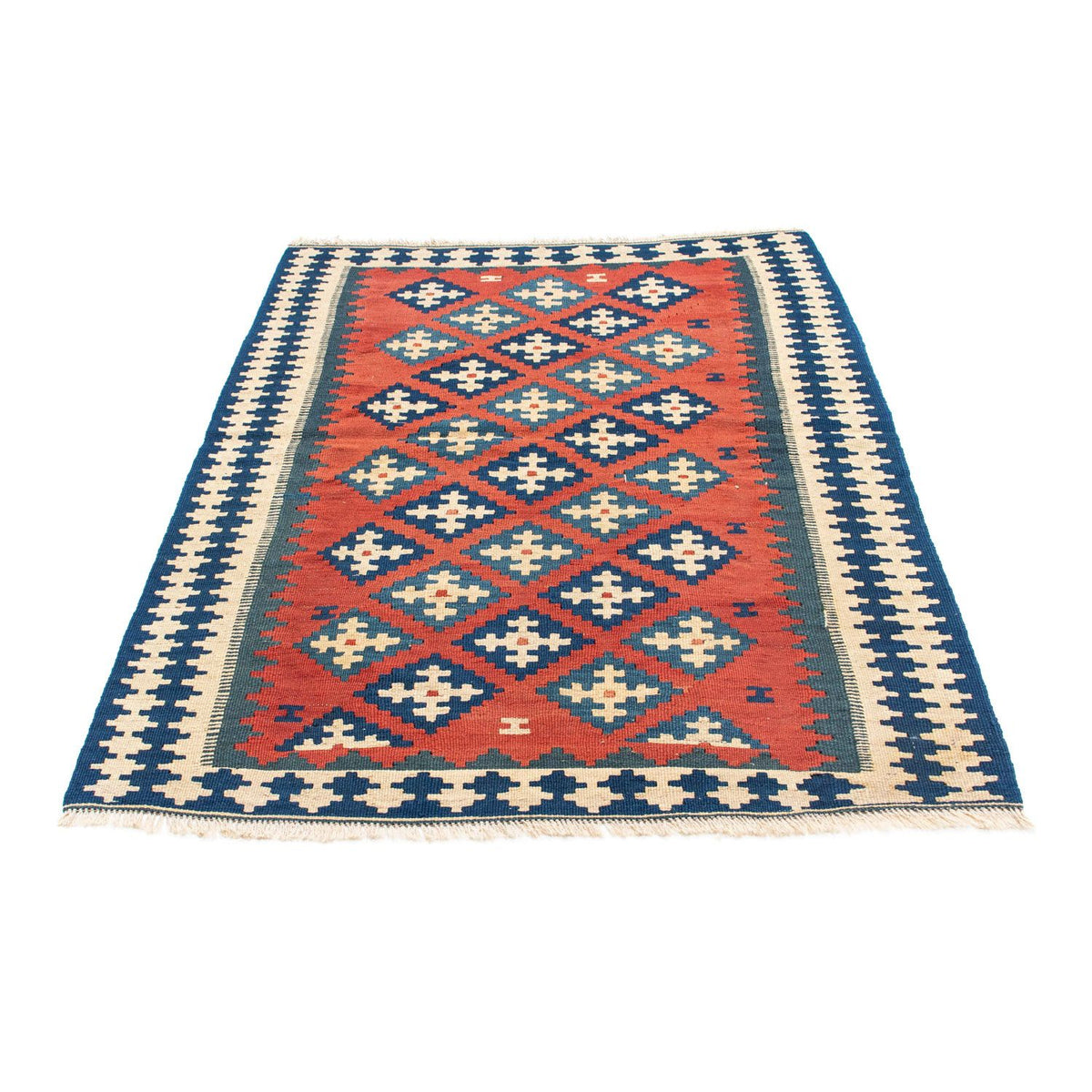 Tapis Kelim - Oriental - 150 x 106 cm - rouge foncé