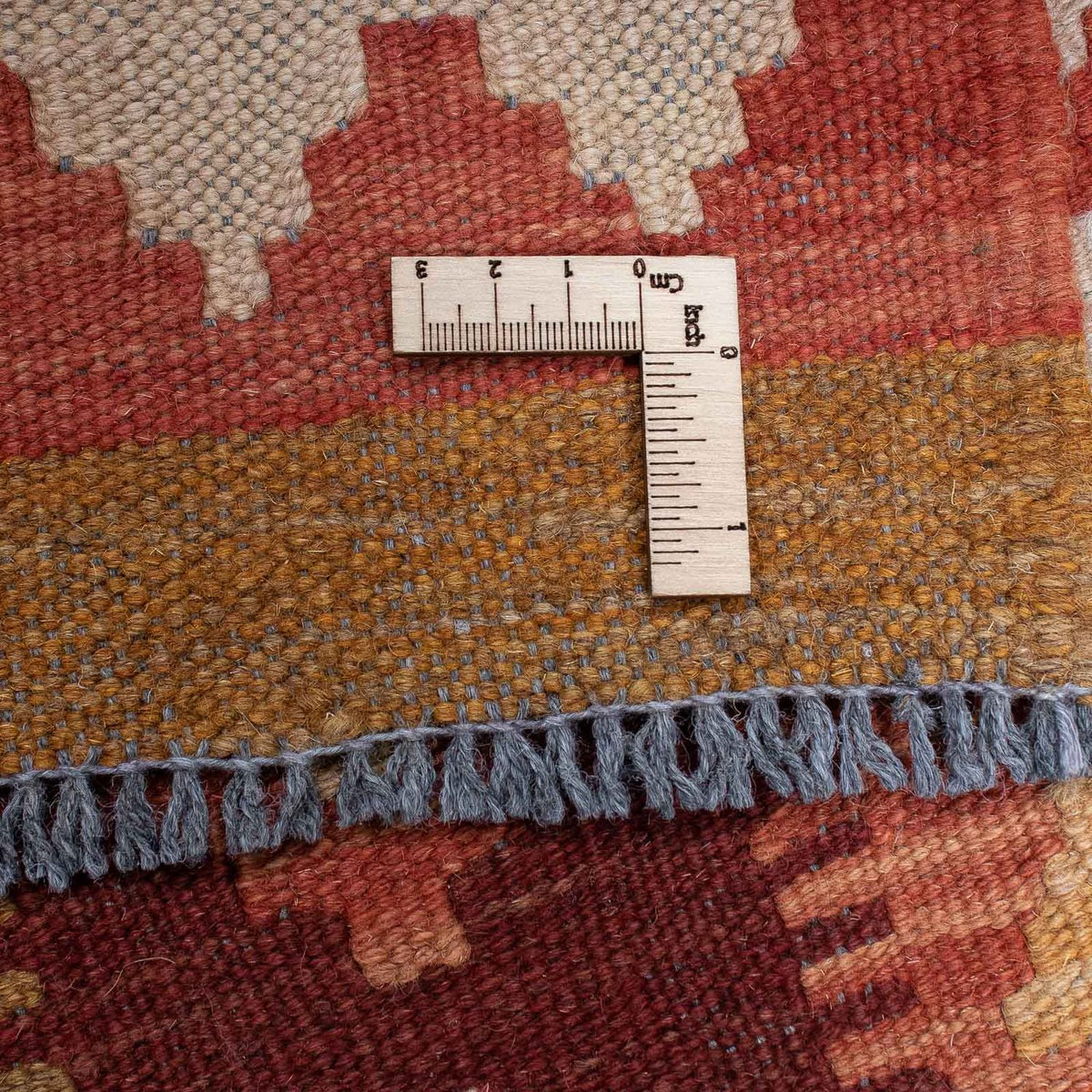 Tapis de couloir Tapis Kelim - Splash - 309 x 93 cm - rouge clair