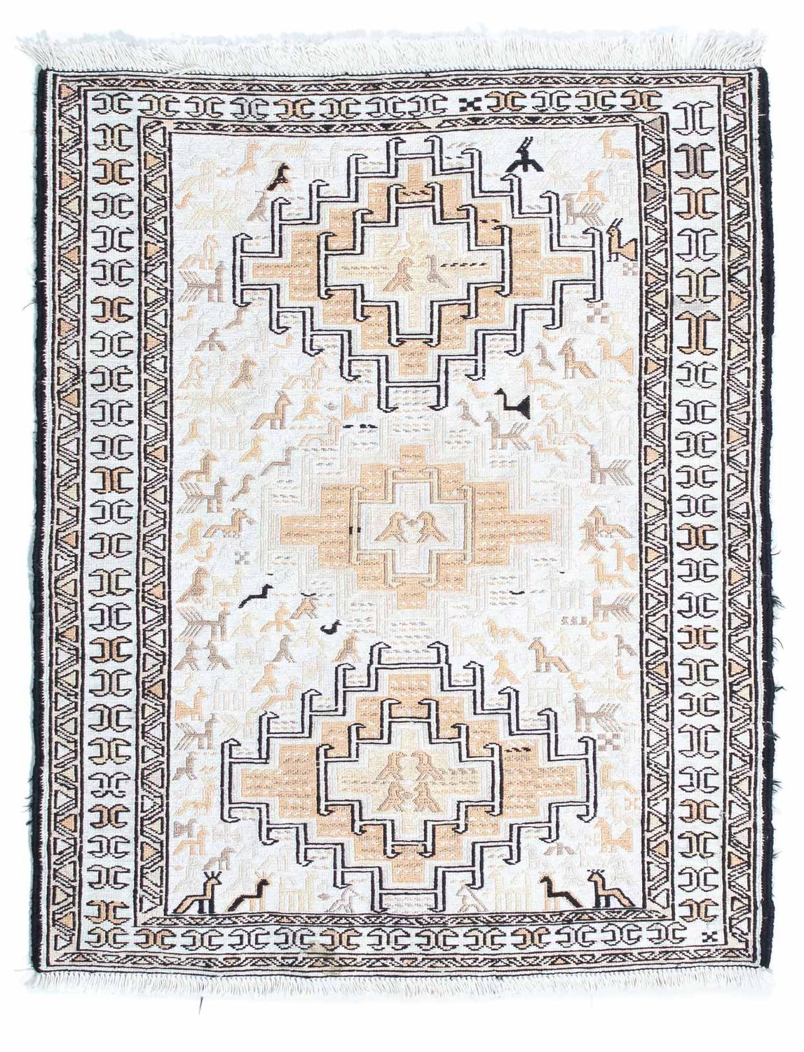 Tapis Kelim - Oriental - 95 x 71 cm - beige