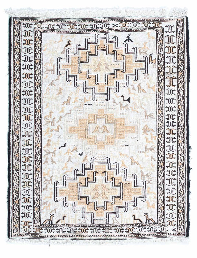 Tapis Kelim - Oriental - 95 x 71 cm - beige